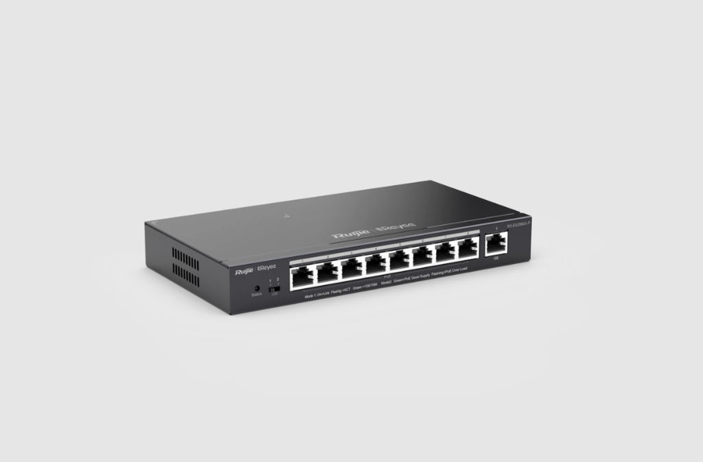 SWITCH PoE GIGABIT SMART : 9 GIGABIT RJ45 PO RTC incluant 8 ports PoE/PoE+ 120W