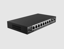 SWITCH PoE GIGABIT 10 ports : 8 ports PoE/PoE+, 2 ports gigabit RJ45 upling, 70W