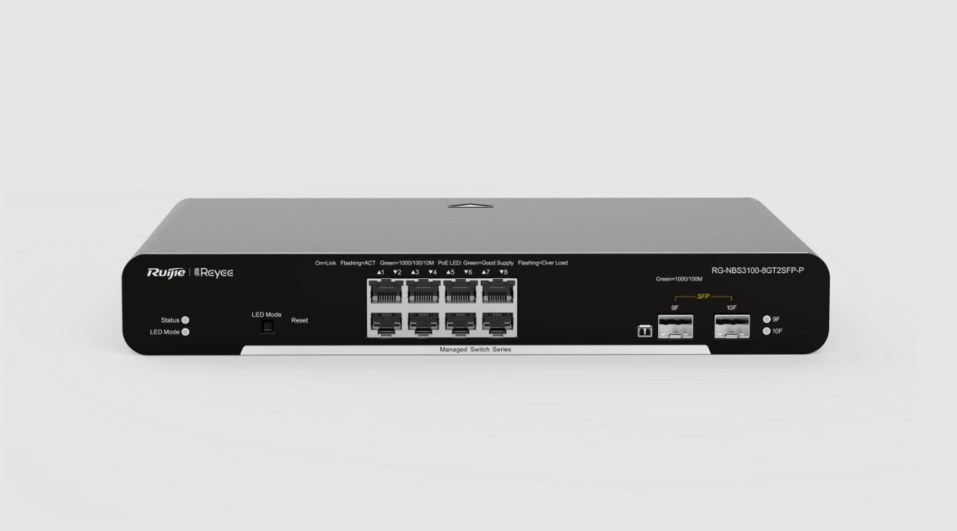Switch PoE géré de niveau 2 Gigabit à 8 ports, boîtier en acier, 8 ports Gigabit