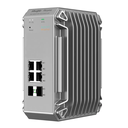 Switch industriel L2 avec 4 ports RJ45 PoE+ et 2 ports SFP, 120W