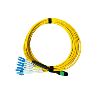Câble Monomode 8 FO MPO/LCDx Polarité B longueur 5 m Jaune