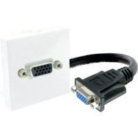 Plastron 45x45 HD15- VGA F/F avec câble 0.20m