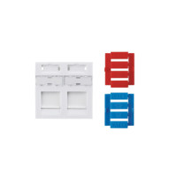 Plastron plat 2 ports 45 X 45 avec volet