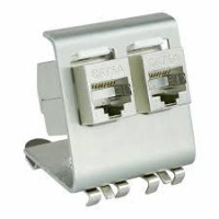 Support 2 RJ45 sur raill DIN
