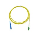 Jarretière optique mono LCAPC/SCPC simplex jaune 1m