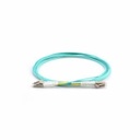 Jarretière optique OM3 LC/LC duplex Zipp, turquoise, 25 m