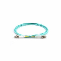 Jarretière optique OM3 LC/LC duplex Zipp, turquoise, 35 m