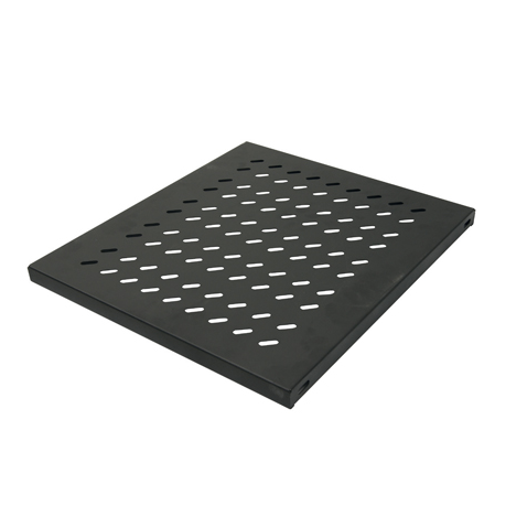 Plateau fixe 4 montants 19"1U Larg.482 prof.345mm baie 600 Noir