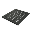 Plateau fixe 4 montants 19"1U Larg.482 prof.345mm baie 600 Noir