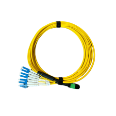 Câble Monomode 8 FO MPO/LCDx Polarité B longueur 2 m Jaune