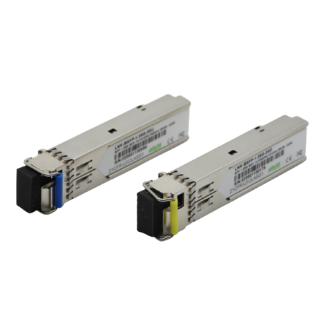 Module SFP Discreet Lan bidi Gigabit 1310/1550 WDM jusque 20 kms par paire indus -40 + 80 °c