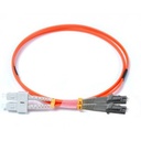 Jarretière optique 62,5/125 MTRJ/SC (femelle) duplex Zipp, orange, 2 m