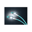 Jarretière optique OM4 LC/LC  tracable led USB C duplex Zipp, turquoise, 3 m