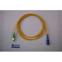 Jarretière optique mono FCAPC/SCPC simplex jaune 2m