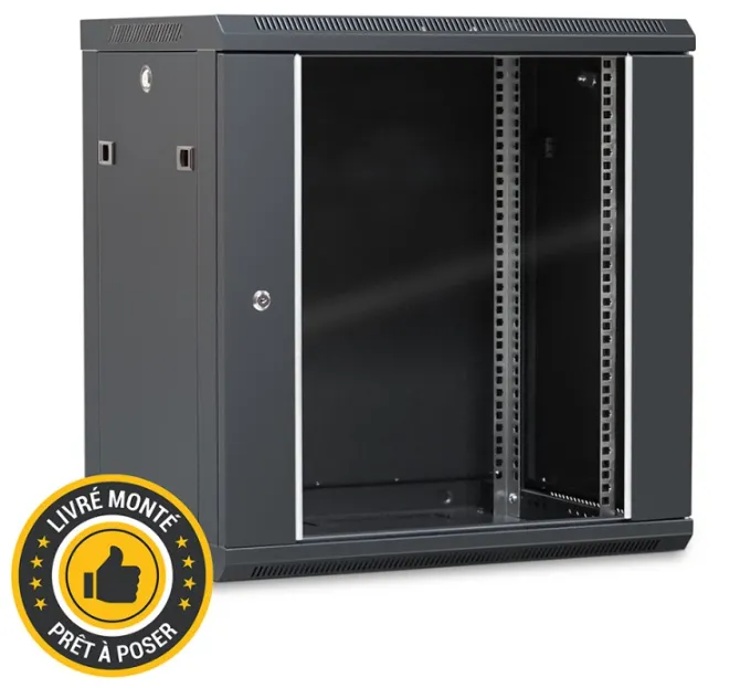[COCOTOPX6412U] Coffret 19 " 12 U 600 X 450 (H x L x P) - NOIR RAL 9005