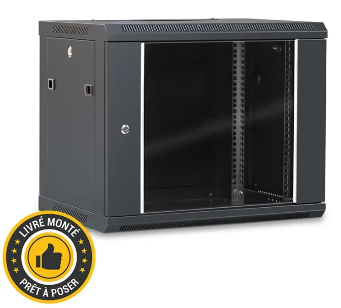 Coffret 19 " 6 U 600 X 450 (H x L x P) - NOIR RAL 9005