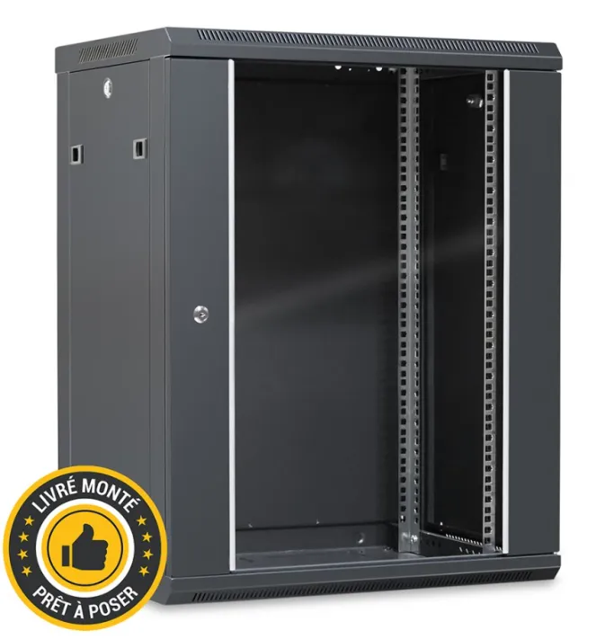 Coffret 19 " 15 U 600 X 600 (H x L x P) - NOIR RAL 9005