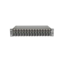 [COMECHASSI14X] Chassis nu 19" 2 U 14 ports convertisseurs avec ventilation