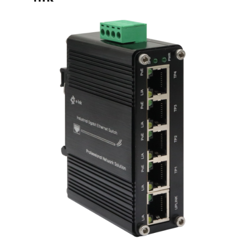 mini Switch industriel 4 ports 10/100/1000 POE at + 1 port 100/1000