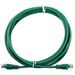 Cordon cuivre RJ 45 FTP Cat. 6 Gaine PVC 2 m vert 100% cuivre