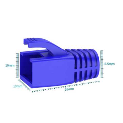 Manchon souple pour connecteurs RJ45 AWG23(diam,8mm) X 50 pièces