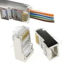 Plug Mâle traversant FTP (blindé) AWG 24 a 26 a sertir (X50) pour cable ftp et utp