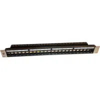 19" Panneau vide 24xRJ45 Noir (avec terre)
