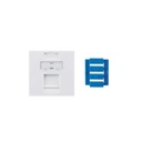 Plastron plat 1 port 45 X 45 avec volet