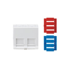 [CUPLAS2IN4545X] Plastron incliné 2 ports 45 X 45 avec volet