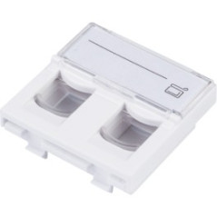 PLASTRON DOUBLE 45X45 MM BLANC KEYSTONE