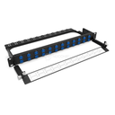 Tiroir de brassage 1U 19" , 48 Fibres Monomode (24 Adaptateurs LC Duplex Bleu)