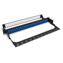 Tiroir de brassage 1U 19" , 72 Fibres Monomode (36 Adaptateurs LC Duplex Bleu)