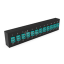 Plaquette d'adaptateurs MP2 12 LC DX Aqua (chargée) NEXCONEX