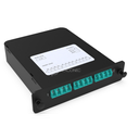 Module LGX MPO-LC Elite 12FO MM OM3/4 Aqua Pol A/C avec volet NEXCONEC