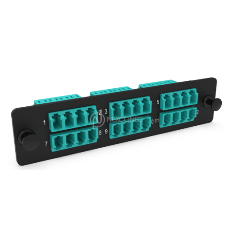 LGX Pass Thru Plaque d'adaptation LC 24FO MM Aqua NEXCONEC