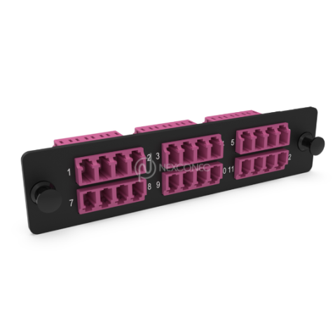 LGX Pass Thru Plaque d'adaptation LC 24FO MM Erika Violet NEXCONEX