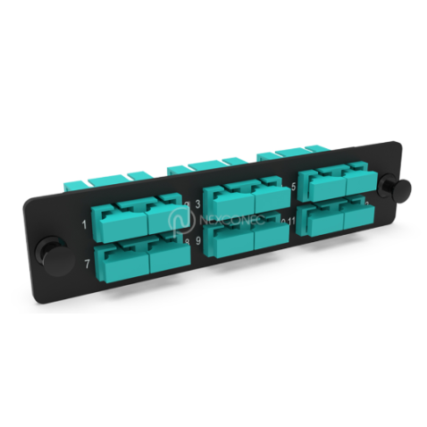 LGX Pass Thru Plaque d'adaptation SC 12FO MM Aqua NEXCONEC