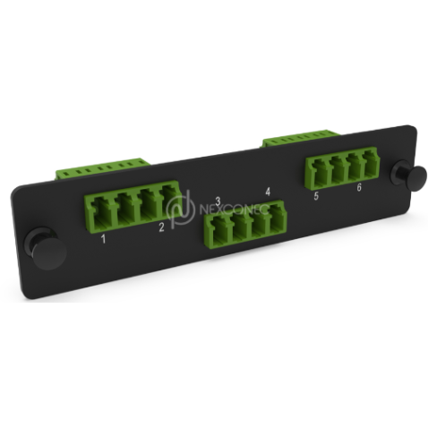 LGX Pass Thru Plaque d'adaptation LC 12FO SM Vert NEXCONEC