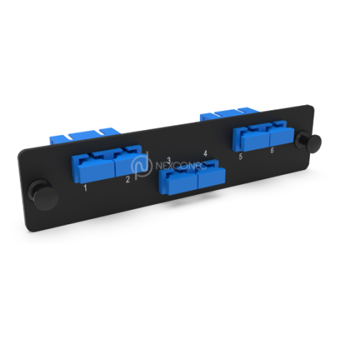 LGX Pass Thru Plaque d'adaptation SC 6FO SM Bleu NEXCONEC