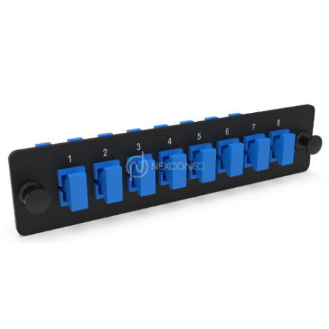 LGX Pass Thru Plaque d'adaptation SC 8FO SM Bleu NEXCONEC