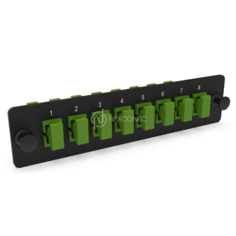 LGX Pass Thru Plaque d'adaptation SC 8FO SM Vert NEXCONEC