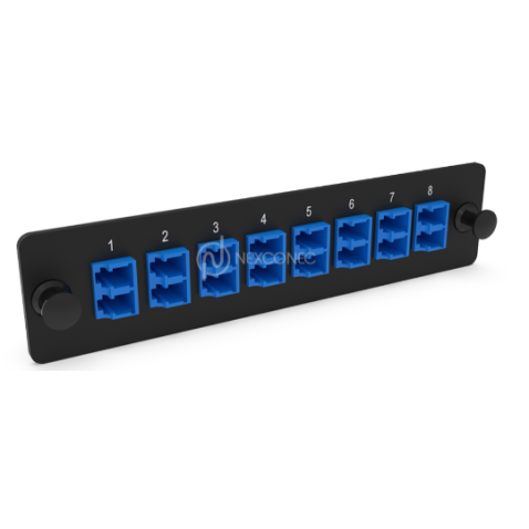 LGX Pass Thru Plaque d'adaptation LC 16FO SM Bleu NEXCONEC