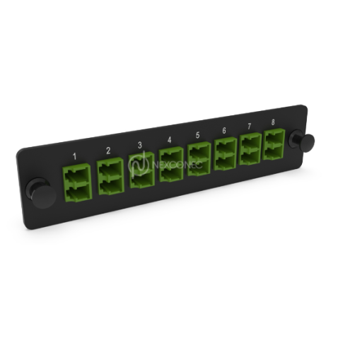 LGX Pass Thru Plaque d'adaptation LC 16FO SM Vert NEXCONEC