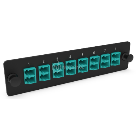 LGX Pass Thru Plaque d'adaptation LC 16FO MM Aqua NEXCONEC
