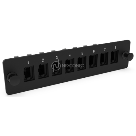 Plaque d'adaptation LGX Pass Thru chargée 8 ports MPO (clé haute/clé basse) NEXC