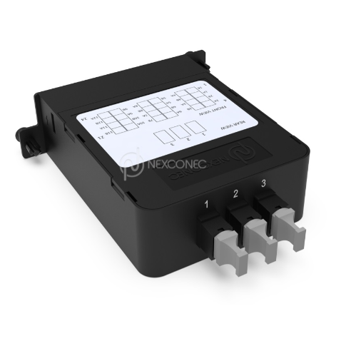 Module HD 40G-10G 24FO MM OM3/OM4 LC - 3xMPO(M) Elite Base-8, Pol B, ports obtur