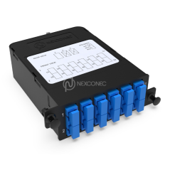 HD Module MPO-SC Elite 12FO SM Blue Pol A/C (1x MPO-12 vers 6x SC Duplex)