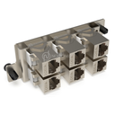 Façade HD 6ports Coupleurs Cat6A F/F NEXCONEX