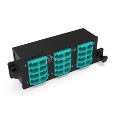 Plaquette HD d’adaptateurs LC 24FO Multi Aqua NEXCONEC