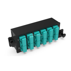 Plaquette HD d’adaptateurs SC 12FO Multi Aqua NEXCONEC